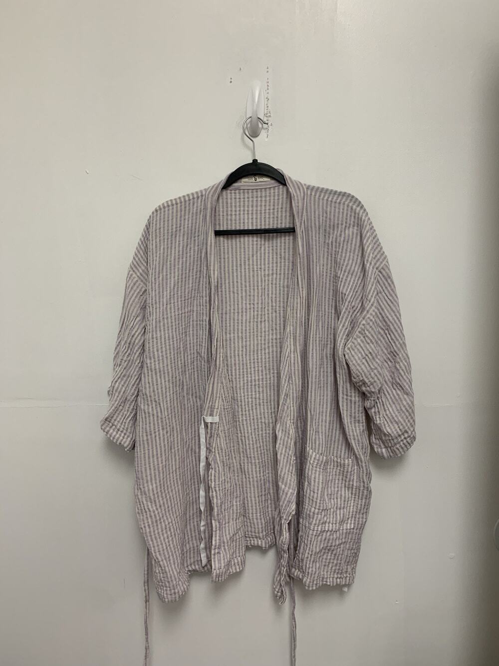 Odd Bird Kardes Sile Top Purple Striped Size Large